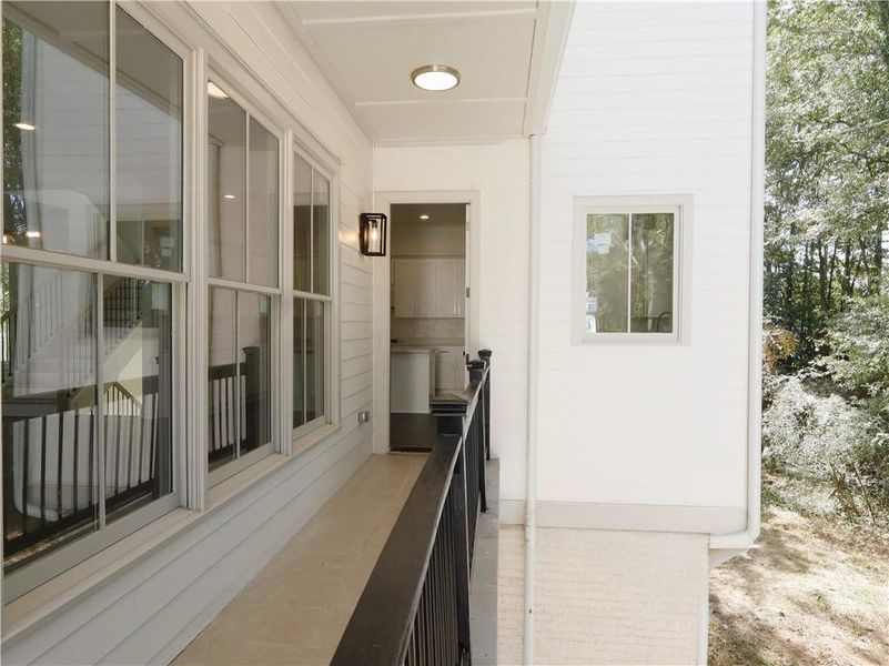 Exterior details and patio area of a home in , Woodstock (Image 4). Exterior details and patio area of a home in , Woodstock (Image 4).