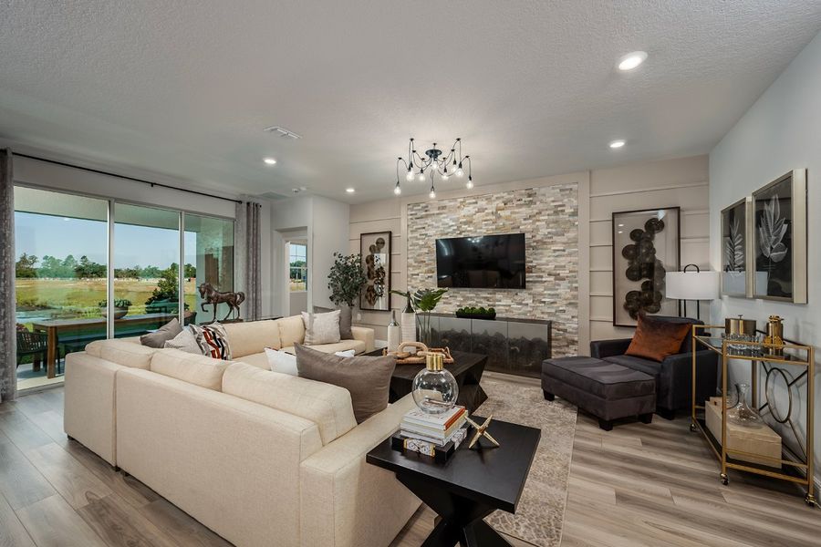 Representative furnished interior of a home built from the Coquina by Casa Fresca Homes in Mirada, San Antonio (Image 8).