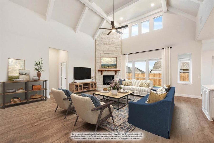 Furnished interior view inside a new home in Stone River Glen 60s, Royse City (Image 13).