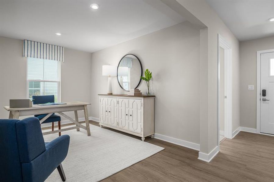 Furnished interior view inside a new home in Reidville Town Center Cottages, Duncan (Image 13).