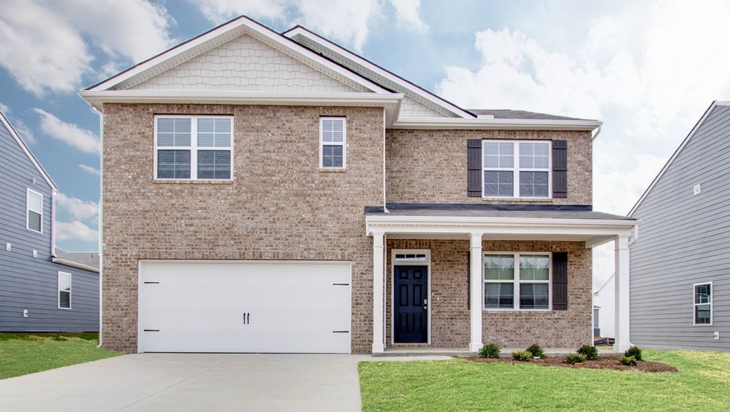 Front exterior of a new home in Pottsview, Smyrna, TN, highlighting curb appeal (Image 1). Front exterior of a new home in Pottsview, Smyrna, TN, highlighting curb appeal (Image 1).