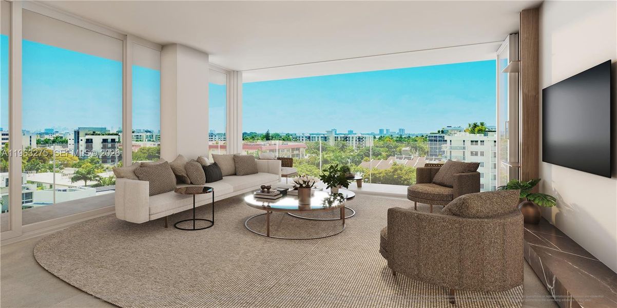 Furnished interior view inside a new home in , Bay Harbor Islands (Image 8). Furnished interior view inside a new home in , Bay Harbor Islands (Image 8).