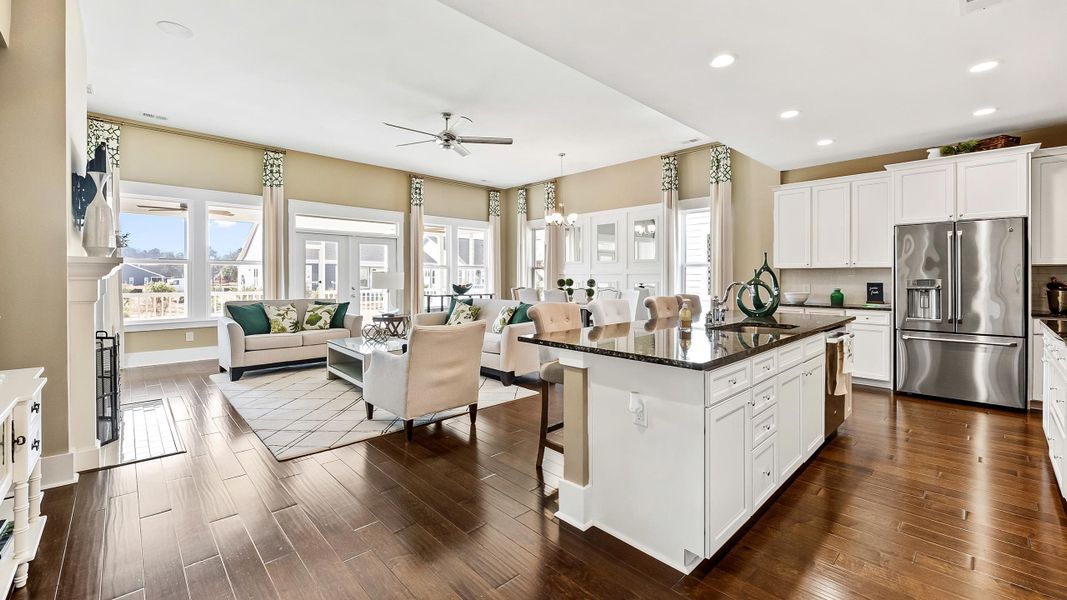 Island Kitchen into Great Room