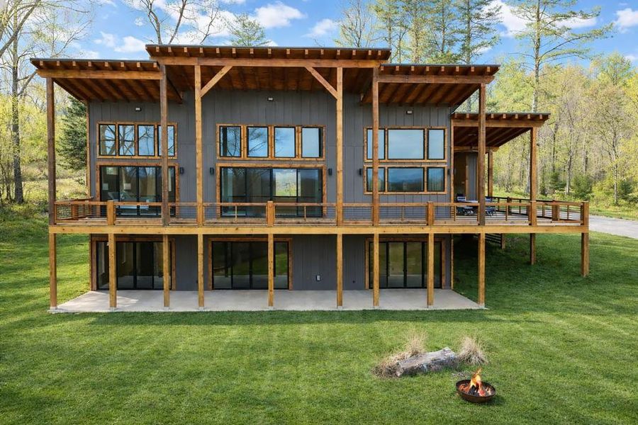 Exterior details and patio area of a home in , Blue Ridge (Image 21). Exterior details and patio area of a home in , Blue Ridge (Image 21).