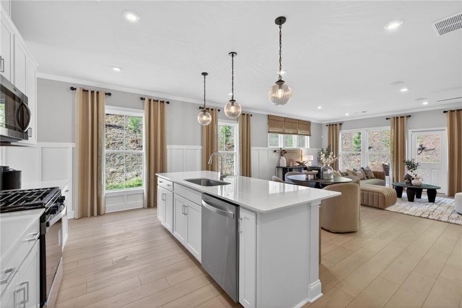 Furnished interior view inside a new home in Ansley Towns, Cumming (Image 9).