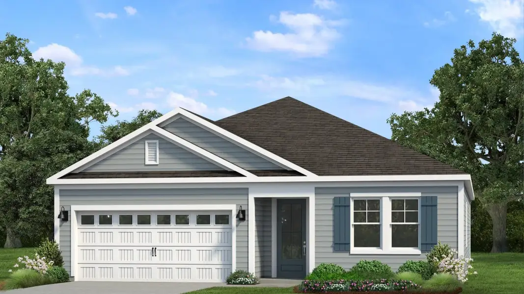 Representative exterior photo of a completed home built from the Aberdeen by D.R. Horton in The Sanctuary at East Argent, Ridgeland, SC (Image 4).