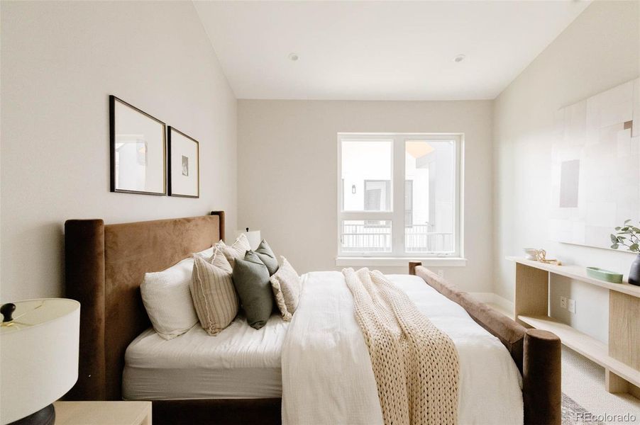 Furnished interior view inside a new home in A Line Townhomes, Denver (Image 15).