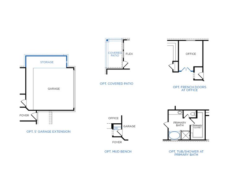 2D floor plan layout for the Austin by Tricoast Homes in Sunterra 40, Katy, TX (Image 21).