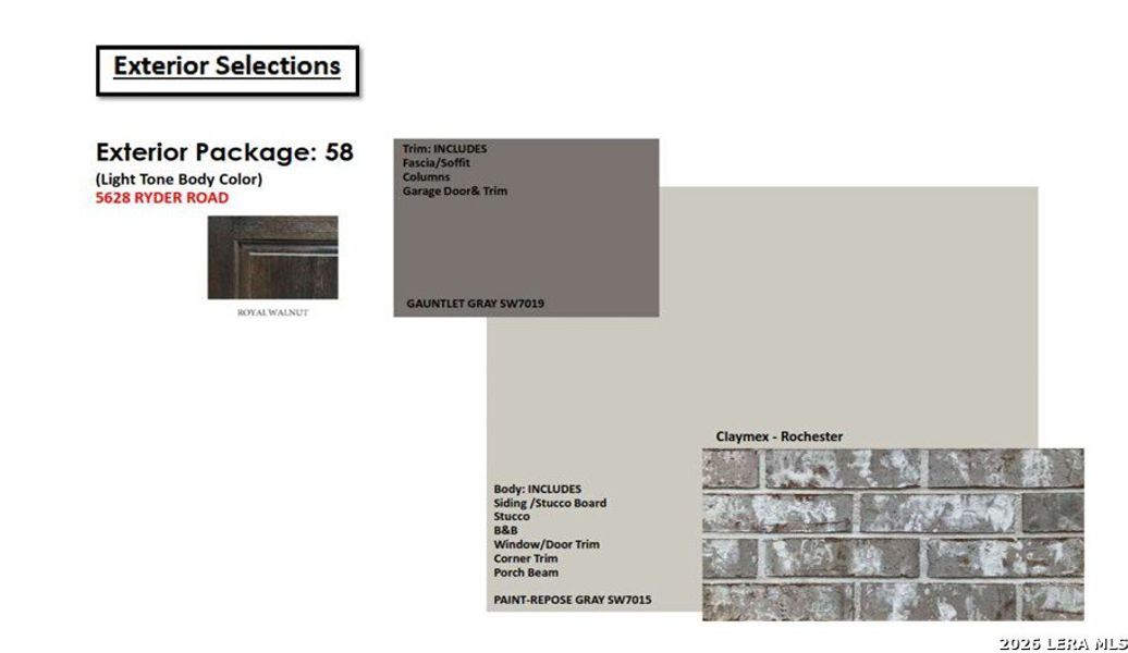 Sample of building materials used in homes in Mayfair, New Braunfels (Image 4).