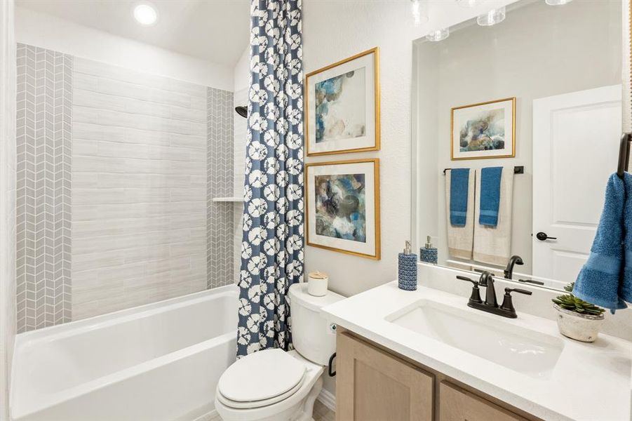 Furnished interior view inside a new home in Abe's Landing, Granbury (Image 15). Furnished interior view inside a new home in Abe's Landing, Granbury (Image 15).