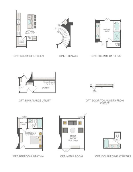 2D floor plan layout of this home in Lagos Reserve, Manor, TX (Image 4).