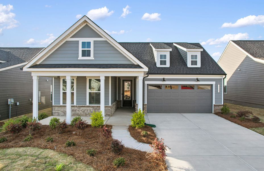 Front exterior of a new home in Carolina Riverside, Belmont, NC, highlighting curb appeal (Image 41).