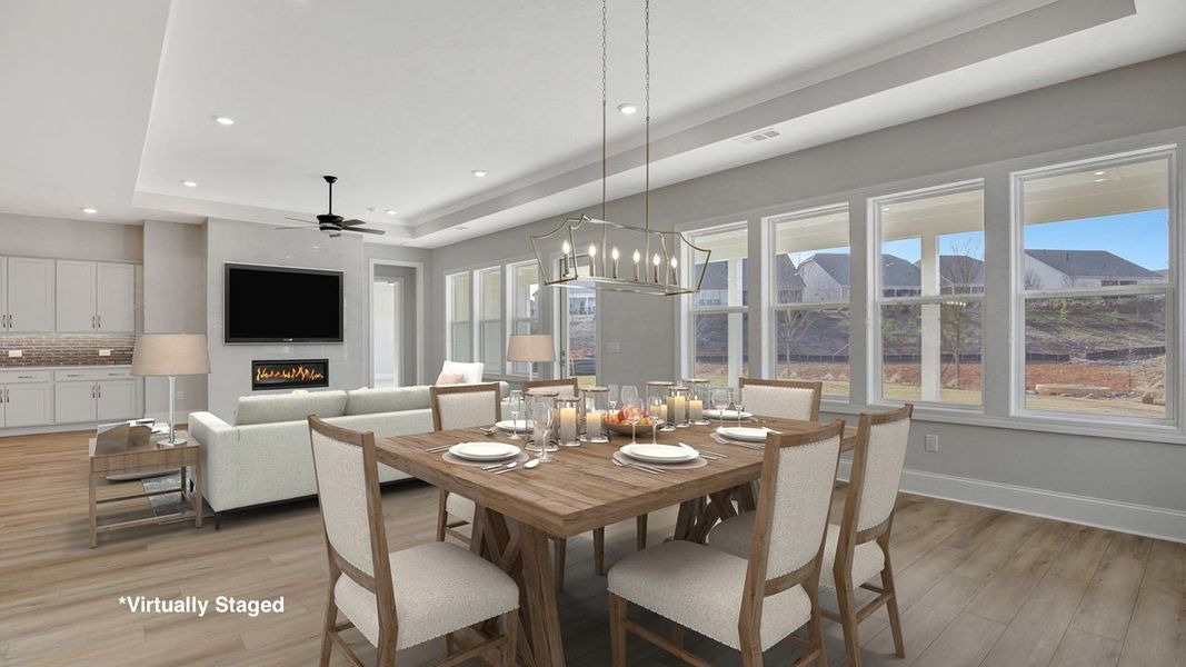 Taylor Model | staged Dining to Great Room