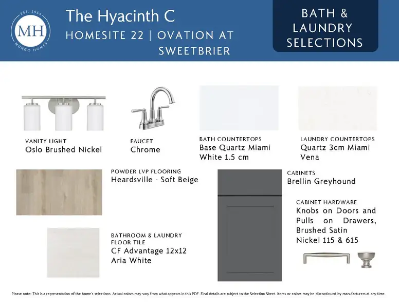 Sample of building materials used in homes in Ovation at Sweetbrier, Durham (Image 9). Sample of building materials used in homes in Ovation at Sweetbrier, Durham (Image 9).