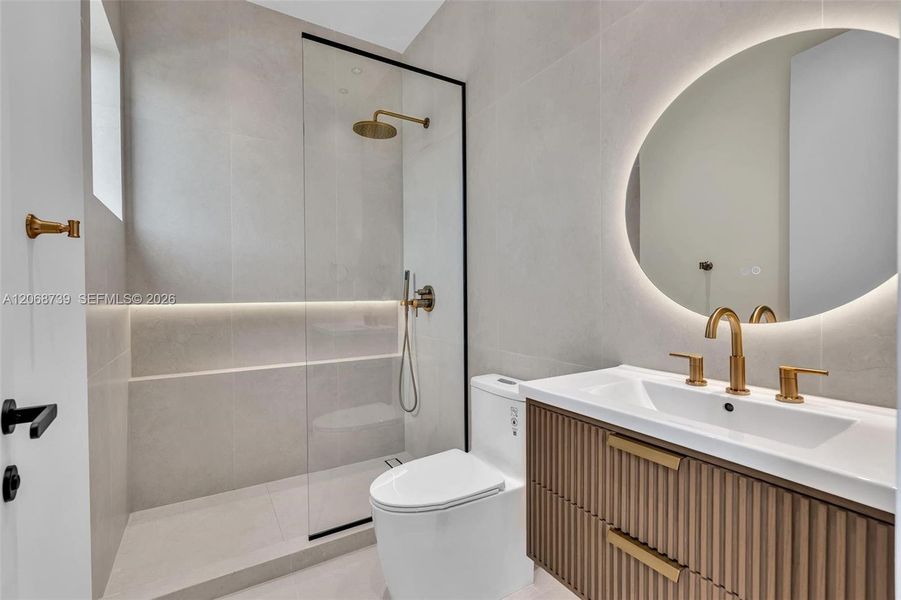 Furnished interior view inside a new home in , Miami (Image 17).