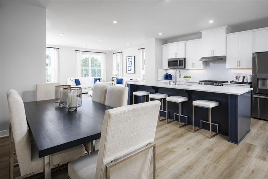 Representative furnished interior of a home built from the Serenade by Ryan Homes in Creek Water Townhomes, Indian Land (Image 3). Representative furnished interior of a home built from the Serenade by Ryan Homes in Creek Water Townhomes, Indian Land (Image 3).