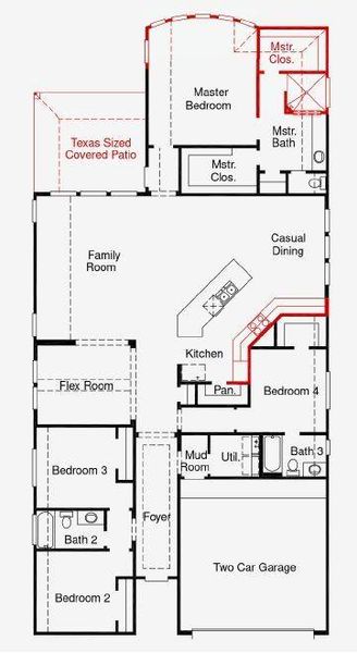 2D floor plan layout of this home in , Spring, TX (Image 2). 2D floor plan layout of this home in , Spring, TX (Image 2).