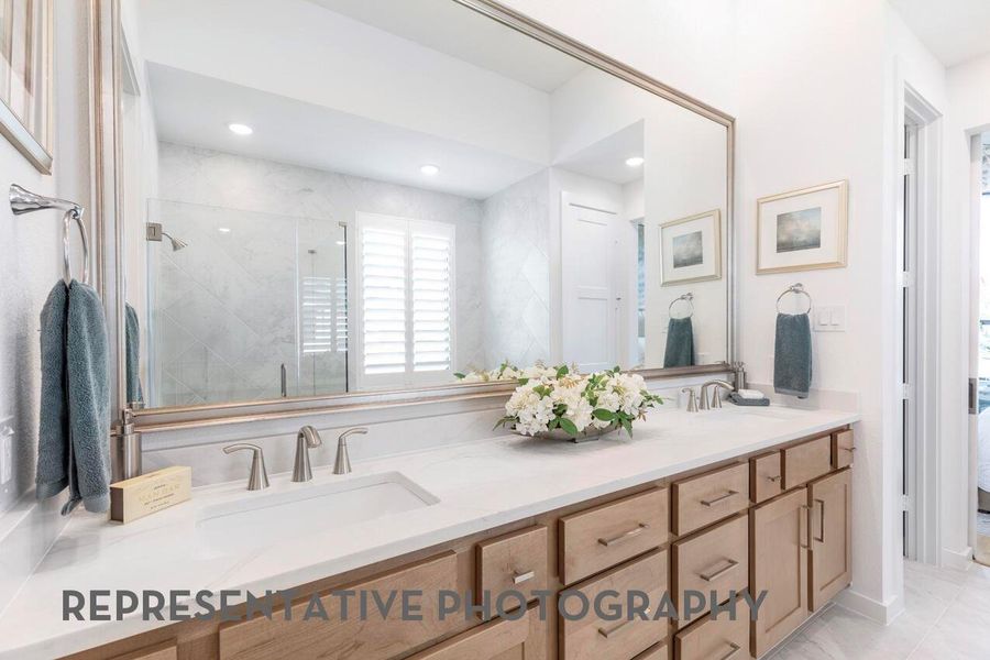 Furnished interior view inside a new home in Grand Central Park, Conroe (Image 6).