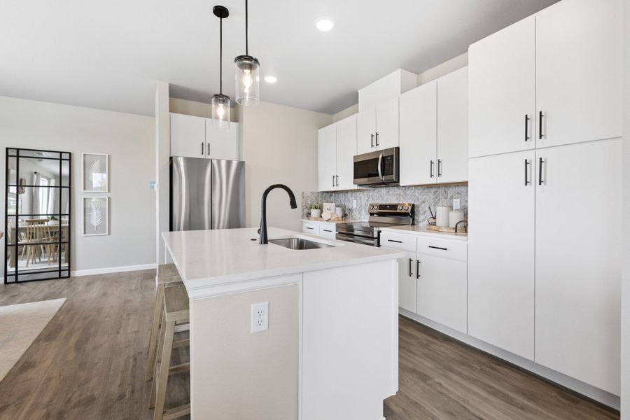 Representative furnished interior of a home built from the Biscayne by Landsea Homes in Pintail Commons at Johnstown Village, Johnstown (Image 14).