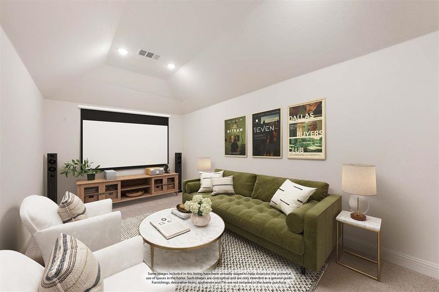 Furnished interior view inside a new home in Windsong Ranch Classic 61, Prosper (Image 16).