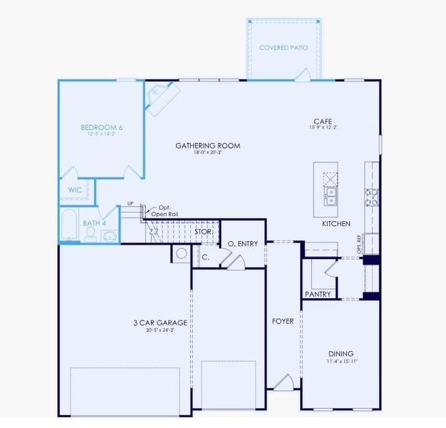 2D floor plan layout of this home in Hamilton Place, Cartersville, GA (Image 4).