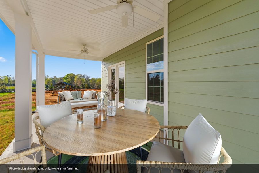 Exterior details and patio area of a home in Bens Crossing, Woodruff (Image 3).