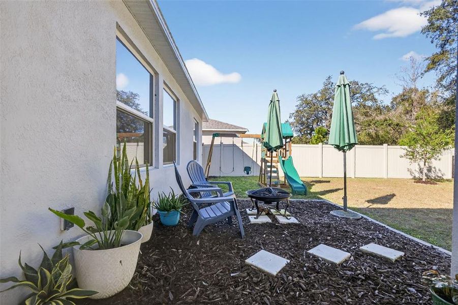 Exterior details and patio area of a home in Liberty Preserve, Leesburg (Image 27).