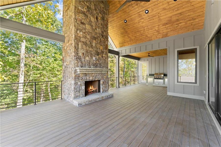 Exterior details and patio area of a home in , Dahlonega (Image 36).