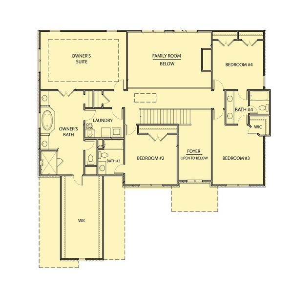 2D floor plan layout for the Wilson by Kerley Family Homes in The Estates at Hurricane Pointe, Douglasville, GA (Image 5).