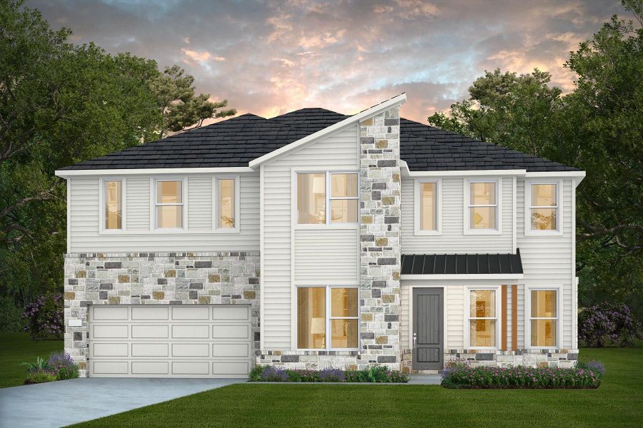 Representative exterior photo of a completed home built from the Oglesby by Pulte Homes in Katy Court, Katy, TX (Image 2). Representative exterior photo of a completed home built from the Oglesby by Pulte Homes in Katy Court, Katy, TX (Image 2).