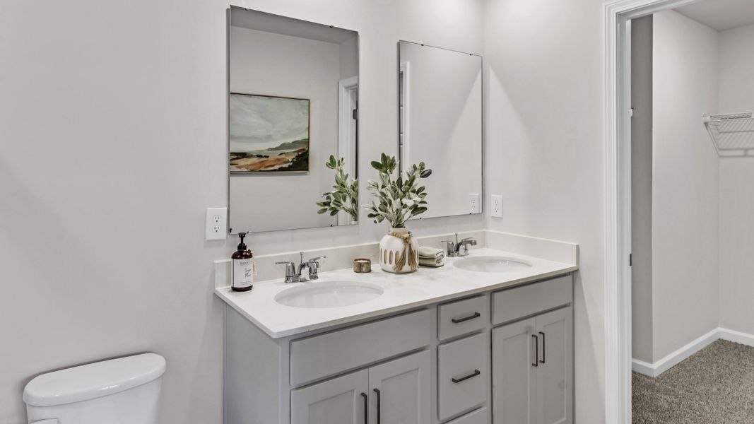 Representative furnished interior of a home built from the Freeport by D.R. Horton in Bailey Park, Fayetteville (Image 29).