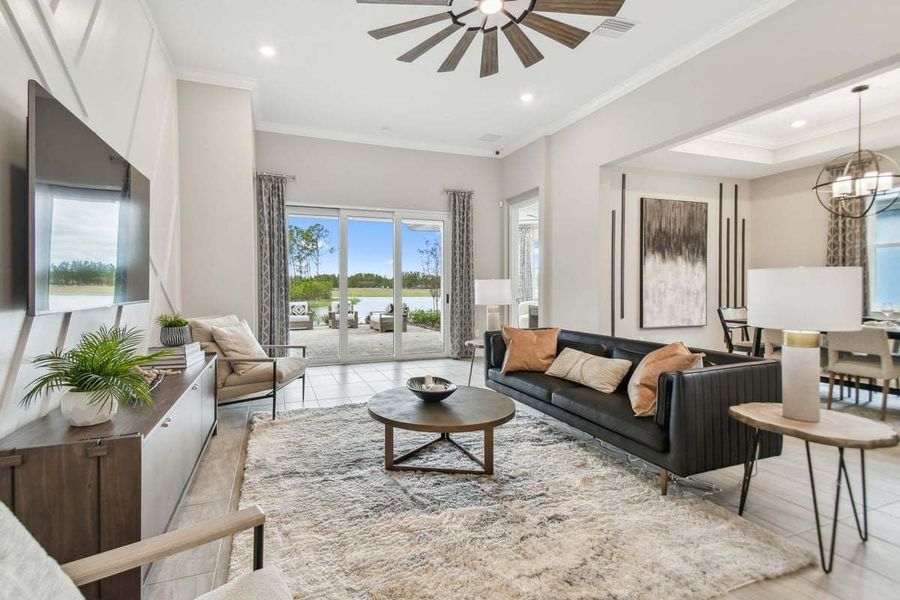 Representative furnished interior of a home built from the 50' Sweetwater by William Ryan Homes in Tamarack at Two Rivers, Zephyrhills (Image 36).