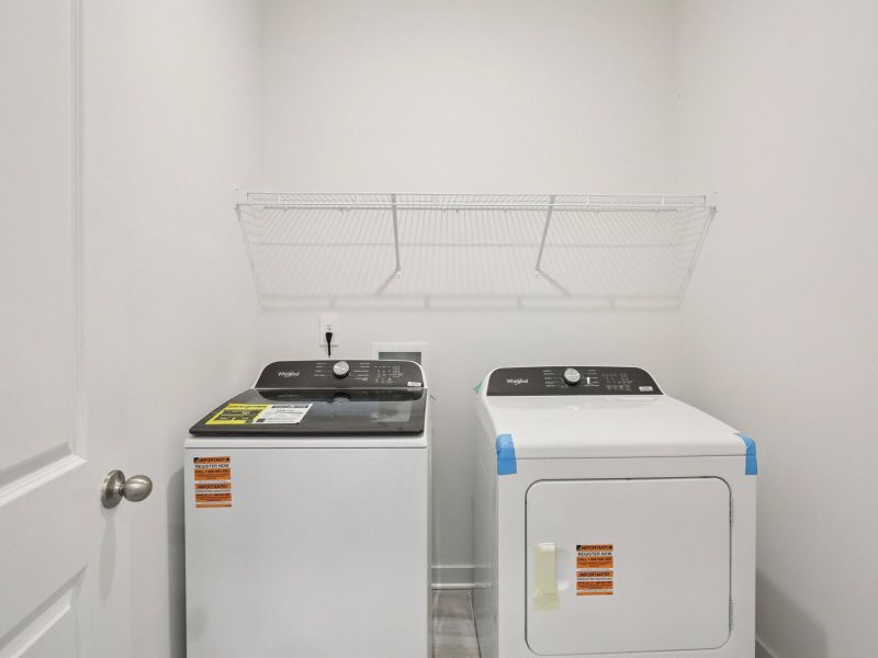 Every home includes a washer and dryer.