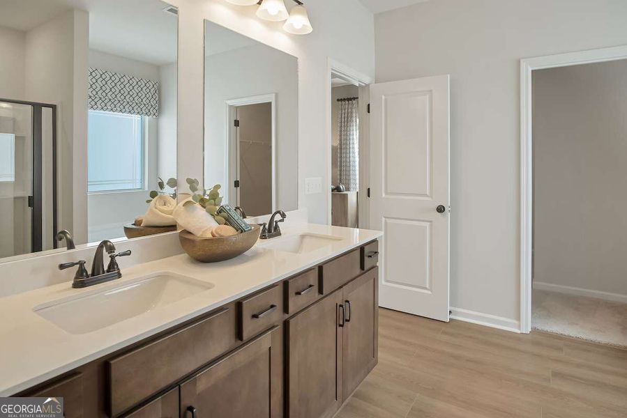 Furnished interior view inside a new home in Bryson Farms, Byron (Image 27).