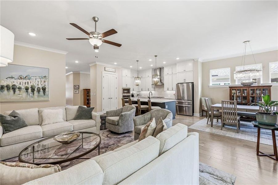 Furnished interior view inside a new home in , Flowery Branch (Image 10). Furnished interior view inside a new home in , Flowery Branch (Image 10).