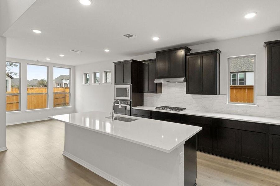 Kitchen and casual dining area