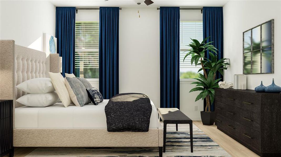 Bedroom featuring light hardwood / wood-style flooring