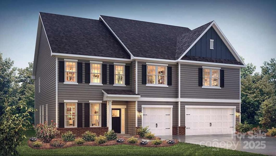 Front exterior of a new home in Sanctuary at Southgate, Indian Trail, NC, highlighting curb appeal (Image 1). Front exterior of a new home in Sanctuary at Southgate, Indian Trail, NC, highlighting curb appeal (Image 1).