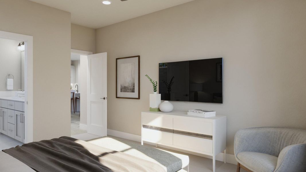 Representative furnished interior of a home built from the Ella by Risewell Homes in Lariat, Liberty Hill (Image 12).