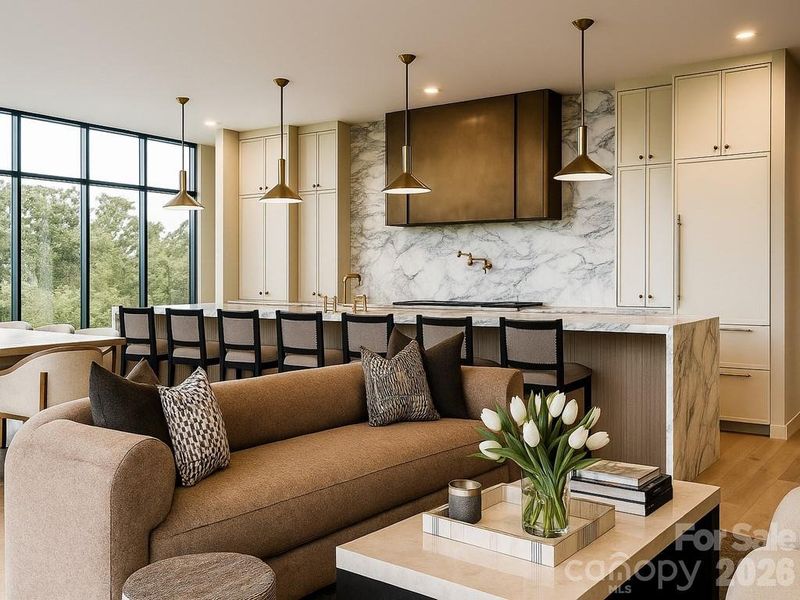 Furnished interior view inside a new home in , Asheville (Image 8).