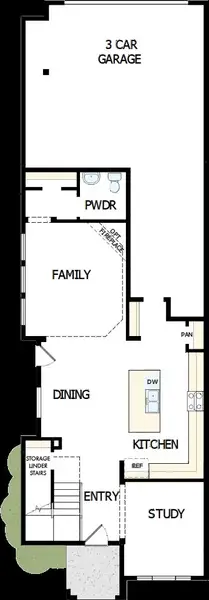 2D floor plan layout of this home in Talia – Cottage Series, Mesquite, TX (Image 3).