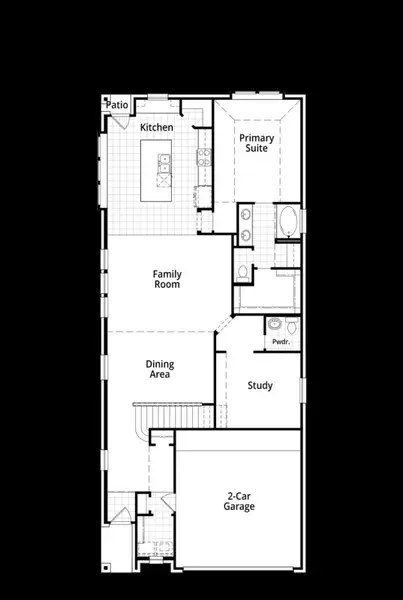 2D floor plan layout of this home in Meridiana, Manvel, TX (Image 4).