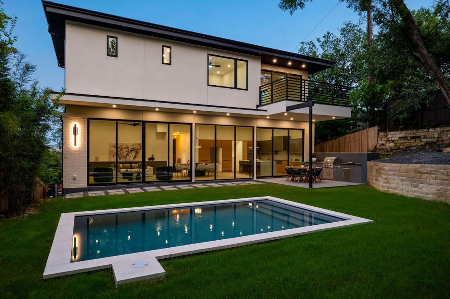Exterior details and patio area of a home in , Austin (Image 23). Exterior details and patio area of a home in , Austin (Image 23).