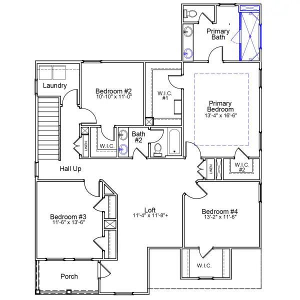 2D floor plan layout of this home in Sweetbrier, Durham, NC (Image 3). 2D floor plan layout of this home in Sweetbrier, Durham, NC (Image 3).