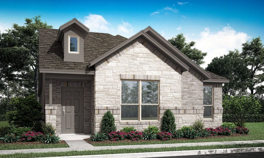 Representative exterior photo of a completed home built from the Concerto by Impression Homes in Redden Farms – Active Adult, Midlothian, TX (Image 2). Representative exterior photo of a completed home built from the Concerto by Impression Homes in Redden Farms – Active Adult, Midlothian, TX (Image 2).