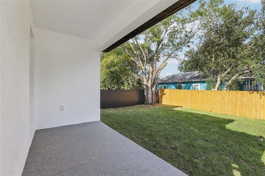 Exterior details and patio area of a home in , Tampa (Image 28).