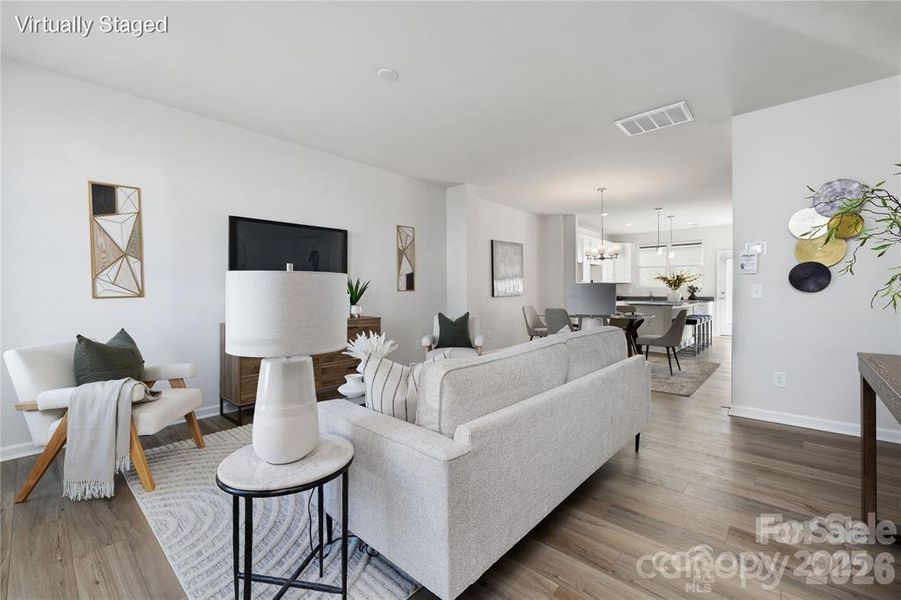 Furnished interior view inside a new home in Edgewood Preserve, Huntersville (Image 3).