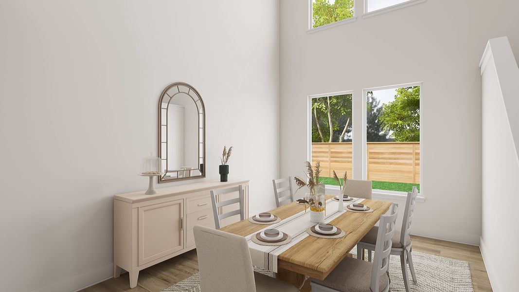 Representative furnished interior of a home built from the Juniper by Tri Pointe Homes in Landmark, Denton (Image 11).