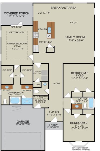 Laurel Floor Plan – First Floor Layout | Ernest Homes