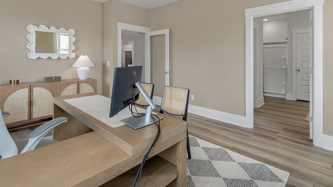 Representative furnished interior of a home built from the MADISON by D.R. Horton in Indigo Preserve, Leland (Image 22). Representative furnished interior of a home built from the MADISON by D.R. Horton in Indigo Preserve, Leland (Image 22).